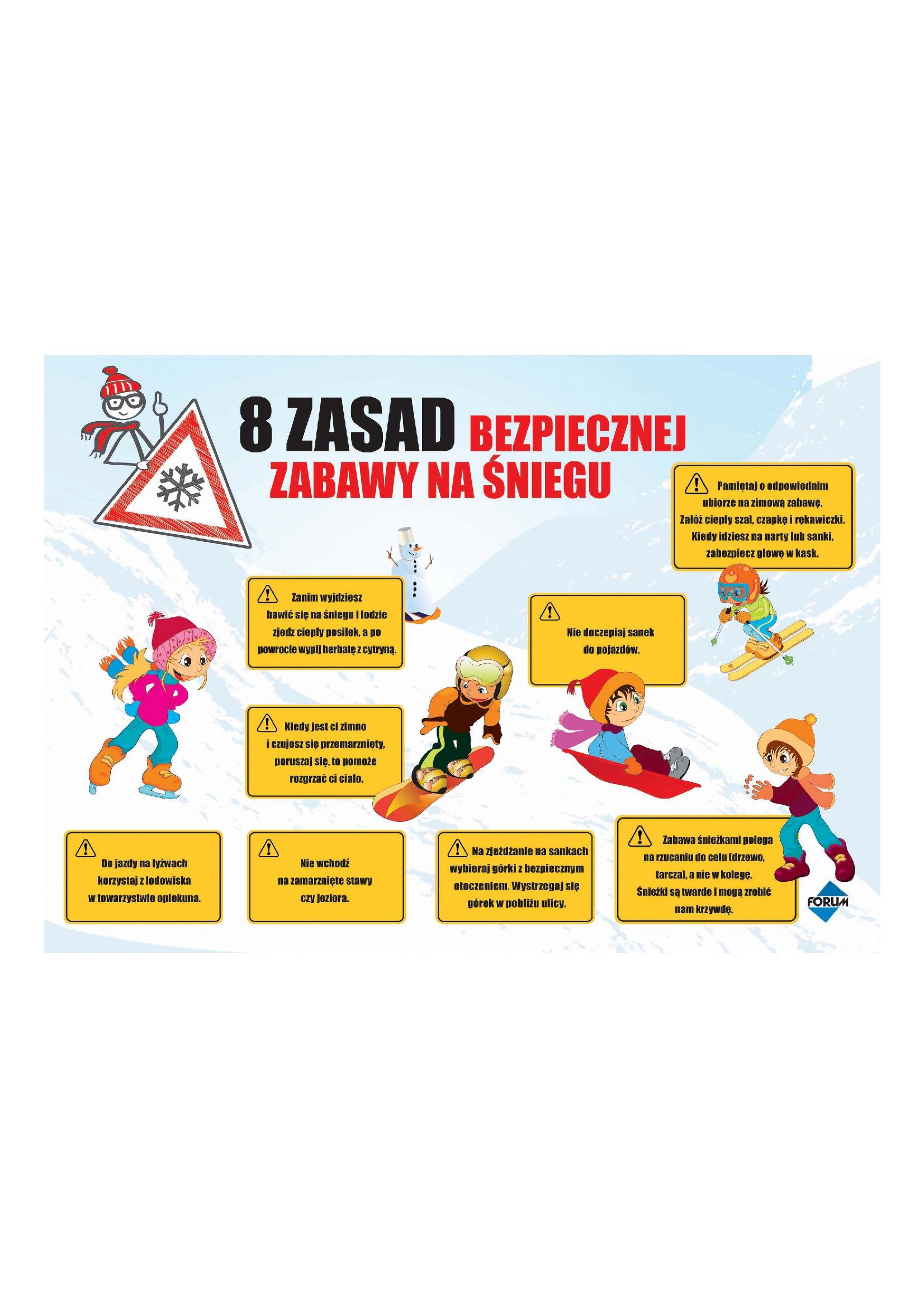 Bezpieczne zabawy na śniegu